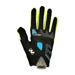 HAVEN Cycling long-finger gloves - DEMO NEO LONG - blue/green