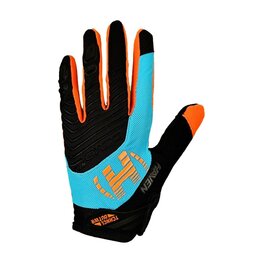 HAVEN Cycling long-finger gloves - DEMO NEO LONG - blue/orange