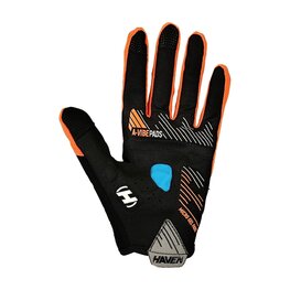 HAVEN Cycling long-finger gloves - DEMO NEO LONG - blue/orange