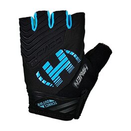 HAVEN Cycling fingerless gloves - DEMO NEO SHORT - black/blue
