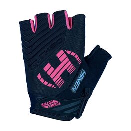 HAVEN Cycling fingerless gloves - DEMO NEO SHORT - black/pink
