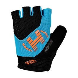 HAVEN Cycling fingerless gloves - DEMO NEO SHORT - blue/orange