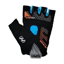 HAVEN Cycling fingerless gloves - DEMO NEO SHORT - blue/orange