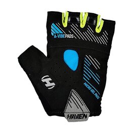 HAVEN Cycling fingerless gloves - DEMO NEO SHORT - green/blue