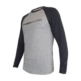 HAVEN Cycling summer long sleeve jersey - FACTORY TRAIL - black/grey