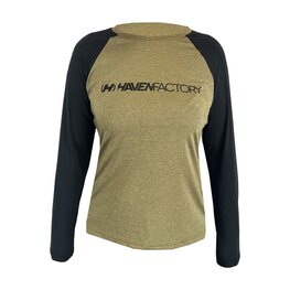 HAVEN Cycling summer long sleeve jersey - FACTORY TRAIL W - brown/black