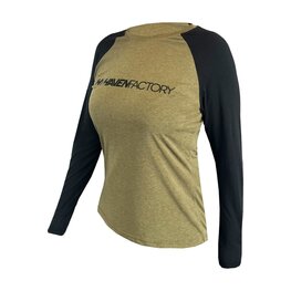 HAVEN Cycling summer long sleeve jersey - FACTORY TRAIL W - brown/black