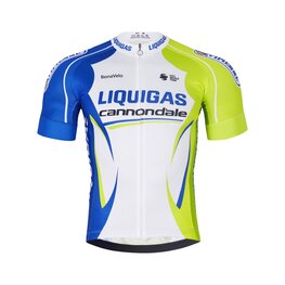 BONAVELO Cycling short sleeve jersey - LIQUIGAS CANNONDALE - blue/green/white