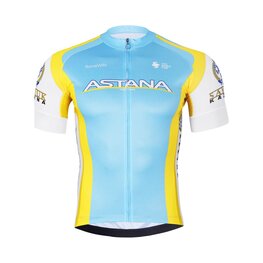 BONAVELO Cycling short sleeve jersey - ASTANA - yellow/turquoise