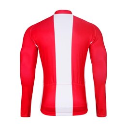 BONAVELO Cycling winter long sleeve jersey - POLAND WINTER - red/white
