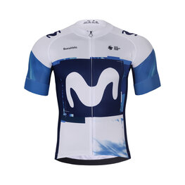 BONAVELO Cycling short sleeve jersey - MOVISTAR 2025 - white/blue