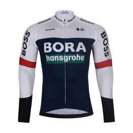 BONAVELO Cycling winter long sleeve jersey - BORA 2025 WINTER - blue/white