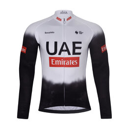 BONAVELO Cycling winter long sleeve jersey - UAE 2025 WINTER - white/black