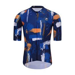 HOLOKOLO Cycling short sleeve jersey - STROKES - orange/blue