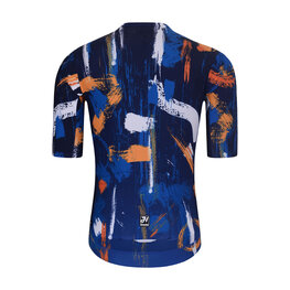 HOLOKOLO Cycling short sleeve jersey - STROKES - orange/blue