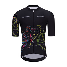 HOLOKOLO Cycling short sleeve jersey - MAAPPI DARK - black/multicolour