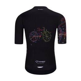 HOLOKOLO Cycling short sleeve jersey - MAAPPI DARK - black/multicolour