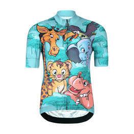 HOLOKOLO Cycling short sleeve jersey - SAFARI - turquoise/multicolour