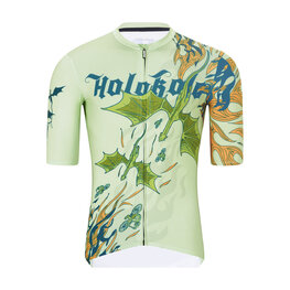 HOLOKOLO Cycling short sleeve jersey - DRAGON - light green