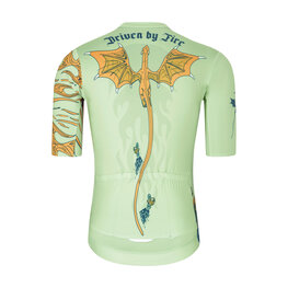 HOLOKOLO Cycling short sleeve jersey - DRAGON - light green