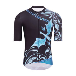 HOLOKOLO Cycling short sleeve jersey - DRAGON - blue/black