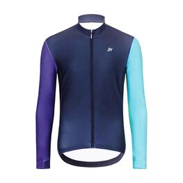 HOLOKOLO Cycling winter long sleeve jersey - PERFORMANCE WINTER - purple/green