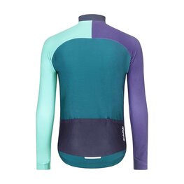 HOLOKOLO Cycling winter long sleeve jersey - PERFORMANCE WINTER - purple/green