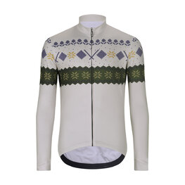 HOLOKOLO Cycling winter long sleeve jersey - FROSTTRAIL WINTER - grey/green