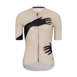 RIVANELLE BY HOLOKOLO Cycling short sleeve jersey - HANDS LADY - beige/black