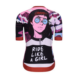 RIVANELLE Cycling short sleeve jersey - SUNSET ELITE LADY LIMITED EDITION - pink/multicolour