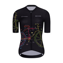 RIVANELLE Cycling short sleeve jersey - MAAPPI DARK LADY - black/multicolour