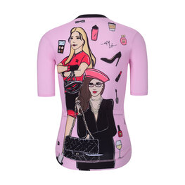 RIVANELLE BY HOLOKOLO Cycling short sleeve jersey - VOGUE - pink/black