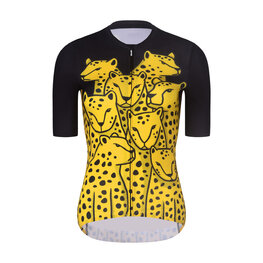 RIVANELLE Cycling short sleeve jersey - CHEETAH II - yellow/black