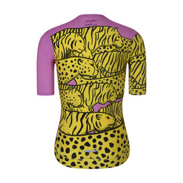 RIVANELLE BY HOLOKOLO Cycling short sleeve jersey - CHEETAH - yellow/pink