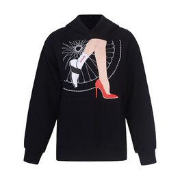 RIVANELLE hoodie - LADY RULES - black/multicolour