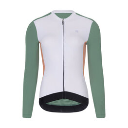 RIVANELLE BY HOLOKOLO Cycling winter long sleeve jersey - SPECIAL - white/green
