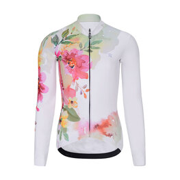 RIVANELLE Cycling winter long sleeve jersey - FLOWERY WINTER - yellow/multicolour