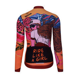 RIVANELLE Cycling winter long sleeve jersey - FREE WINTER - orange/multicolour