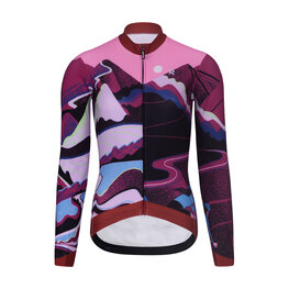 RIVANELLE Cycling winter long sleeve jersey - SUNSET WINTER - pink/multicolour