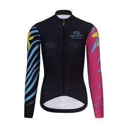 RIVANELLE Cycling winter long sleeve jersey - MEDITATION WINTER - black/pink