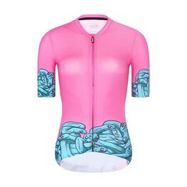 RIVANELLE Cycling short sleeve jersey - MEDUSA - pink/turquoise