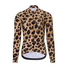 RIVANELLE Cycling winter long sleeve jersey - WILDCAT II WINTER - brown/black