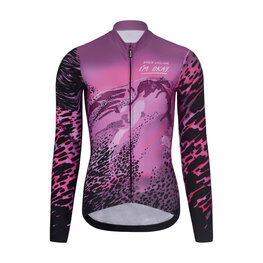 RIVANELLE Cycling winter long sleeve jersey - ROSESCAPE WINTER - purple/black