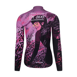 RIVANELLE Cycling winter long sleeve jersey - ROSESCAPE WINTER - purple/black