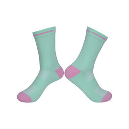 RIVANELLE Cyclingclassic socks - VELON - light blue/pink