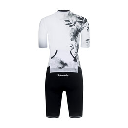 RIVANELLE Cycling skinsuit - FLOWERY DIVA - white/black