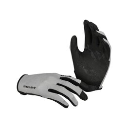 IXS Cycling long-finger gloves - CARVE DIGGER - grey/black