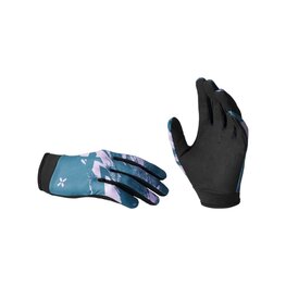 IXS Cycling long-finger gloves - FLOW 1.0 - blue