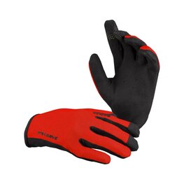 IXS Cycling long-finger gloves - KIDS CARVE - red/black