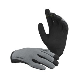 IXS Cycling long-finger gloves - KIDS CARVE - grey/black